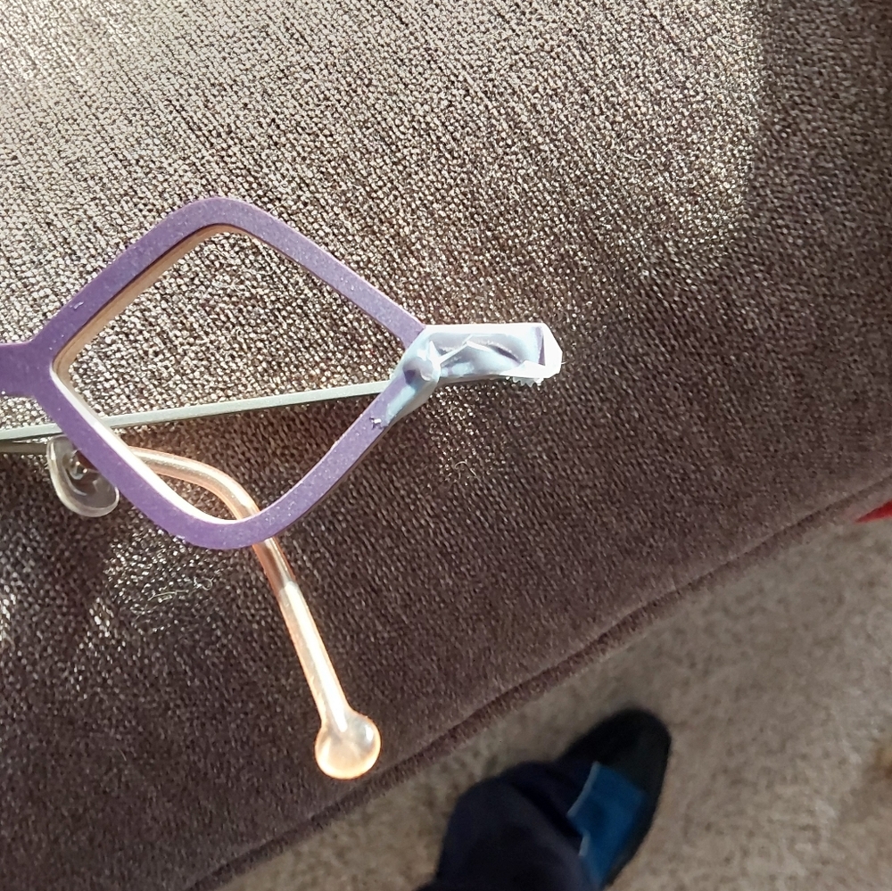Nina Mur Eyewear From France, Wood, Purple, Unique Shape